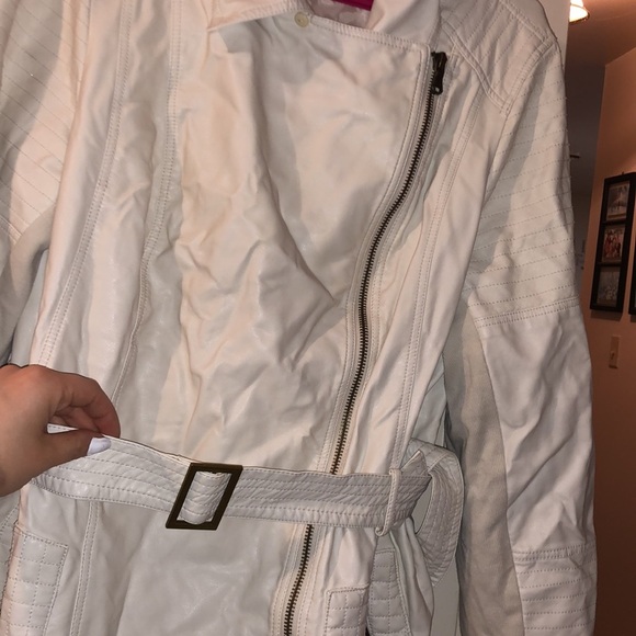 Black Rivet Faux Leather Coat - Picture 3 of 8